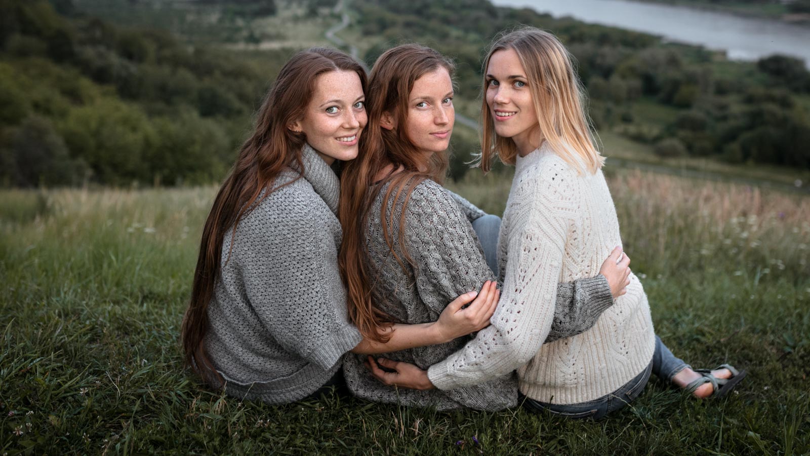 asmeninė fotosesija trys sesės